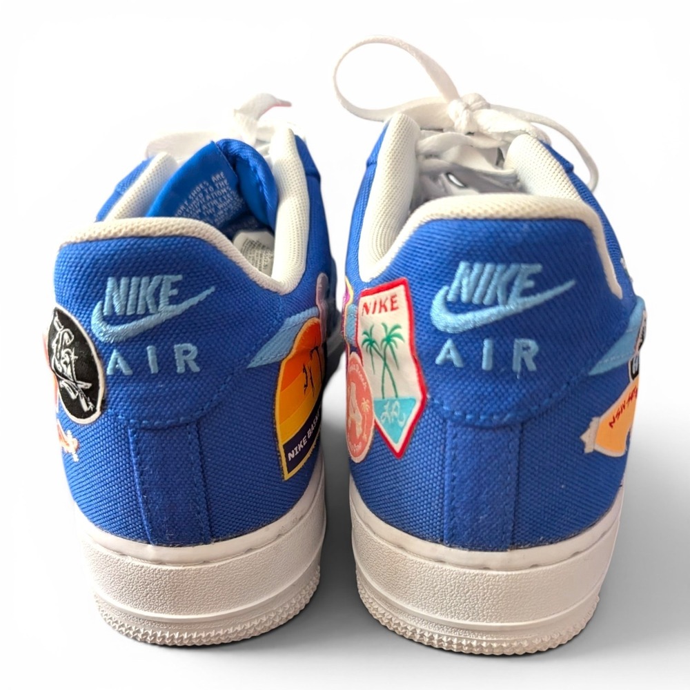 Nike Air Force One 07 LA Dodgers Lakers Patchwork Special Release Blue Women 9.5 - Picture 5 of 12
